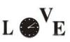 Black 30x30cm Nontoxic Novelty Contemporary Wall Clocks, Wall Art Decoration LY-026