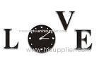 Black 30x30cm Nontoxic Novelty Contemporary Wall Clocks, Wall Art Decoration LY-026