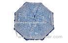 46 Inch Arc PVC Clear Dome Umbrella / Blue Windproof For Corporate