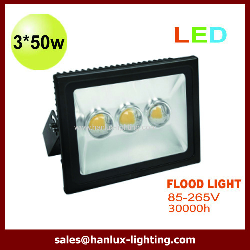 high power 30000H life HIGH quality IP65 black case 3*50W COB LED flood light