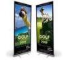 Lightweight A4 folding fibre -glass pole 60 * 160cm people single side roll up Banner Display Stand