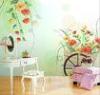 Eco - Friendly Ink Living Room Customized Flower Interior Decoration Wallpapers HS-047