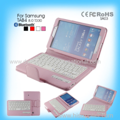 pink waterproof bluetooth keyboard for for Samsung TAB4 8.0 T330