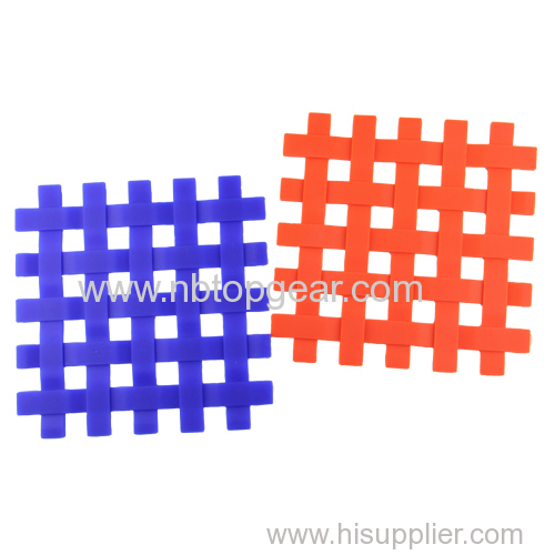 Square Knitted check design Silicone mat silicone tray