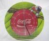 Customized 12&quot; Green Red Kitchen Wall Decoration Clock 5mm Thick