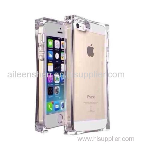 PC material cell phone case for Iphone5S(smooth surface crystal ice style transparent)