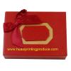 square and deep red gift boxes