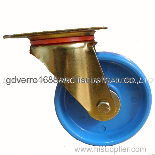 108mm industrial swivel PP casters with roller bearing