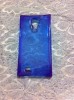 TPU material mobile phone case for Samsung S5(smooth surface ice block shape transparent blue color)