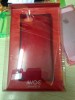 TPU material mobile phone case for Samsung S5(smooth surface ice block shape transparent red color)