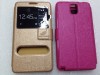TPU material mobile phone leather case for Samsung7200(fashionable style leather case with stand pink color)