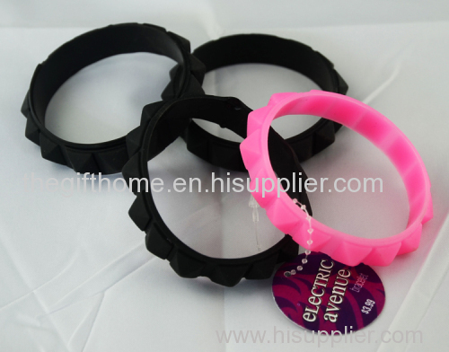 2014 bracelet silicone, silicone rainbow loom bracelet/mini rubber band with smell, cancer silicone bracelets wholesale