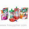 Self-Standing Composite Spout Pouch Packaging PET+ NY + AL + PE For Energy Drink / Juice