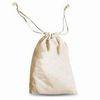 White Drawstring 100% Organic Cotton Bags with Customized Logo