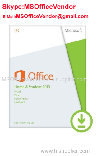 100% Genuine Microsoft Office 2013 Home and Student key license code coa label