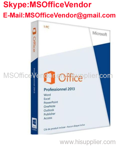 100% Genuine Microsoft Office 2013 Pro Plus key license code coa label
