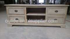 the old fir TV bench contain cabinets