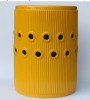 Antique ceramic yellow stool