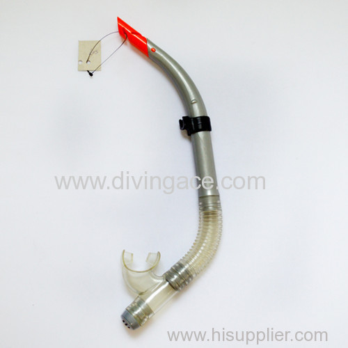 Professional diving snorkel with silicone mouth piece