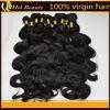 613# Black Brazilian Remy Body Wave Virgin Human Hair Extensions have stock
