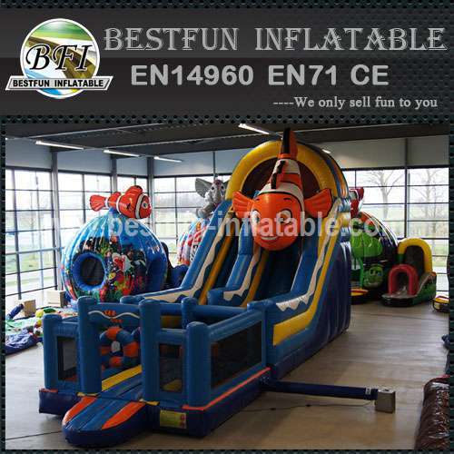 Adult commercial use inflatable marine animals water slide