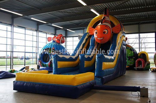 Adult commercial use inflatable marine animals water slide