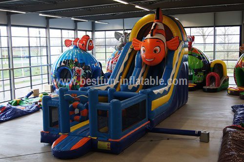 Adult commercial use inflatable marine animals water slide