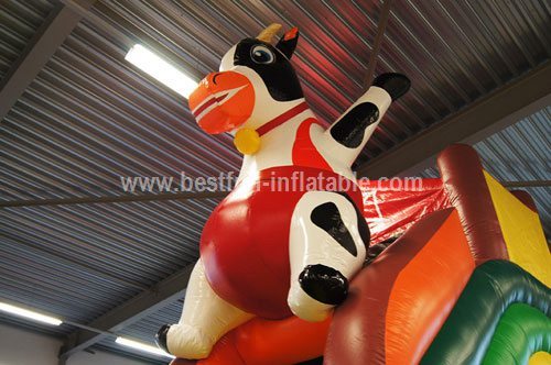 Animal cow inflable bouncy slide