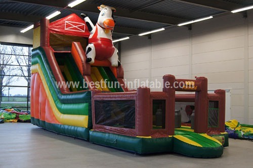 Animal cow inflable bouncy slide