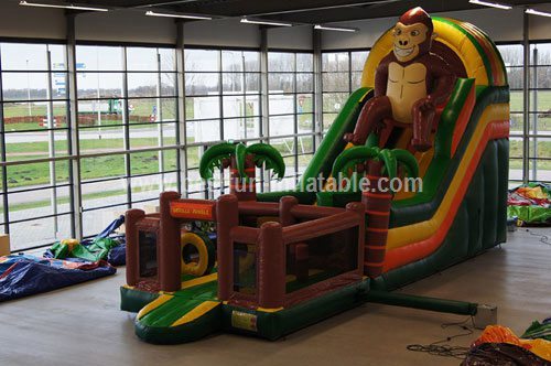 Exciting inflatable Monkey slide for sale