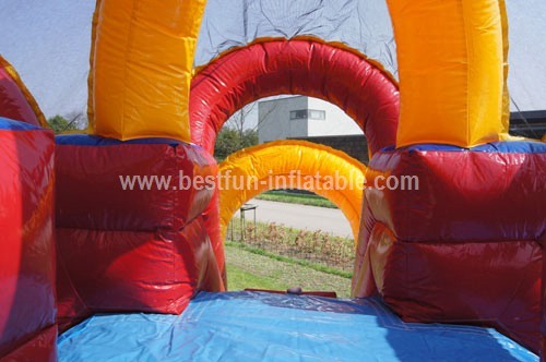 Hot commercial vulcano inflatable slide for sale