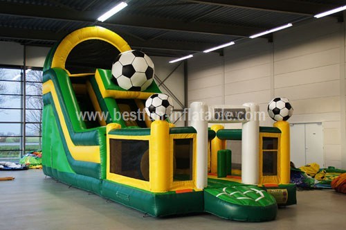 Inflatable football giant slide for adults and kids