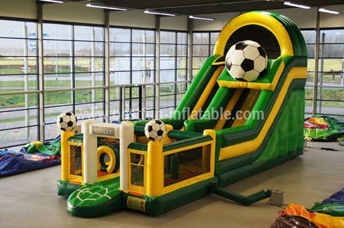 Inflatable football giant slide for adults and kids