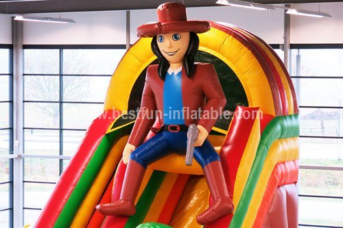 Western cowboy inflatable jumping slide