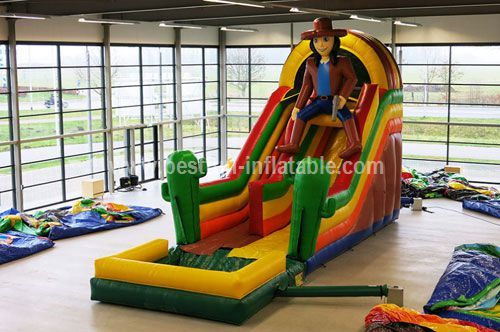 Western cowboy inflatable jumping slide