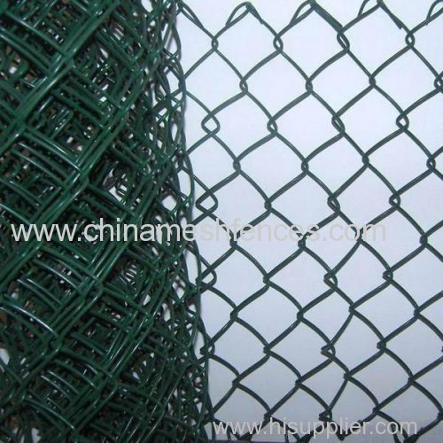 Green Colour PVC-coated Chain Link Mesh Fence