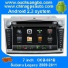 Ouchuangbo 7&quot; Car Radio Stereo System Multimedia DVD Player for with Subaru Legacy 2009-2011 digital touch screen