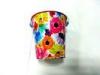 Handle Gift Metal Tin Bucket 4 Colors Printing Customized With Dot