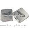 Plain Silver Empty Gift Tins Square Tin Jar For Chocolate