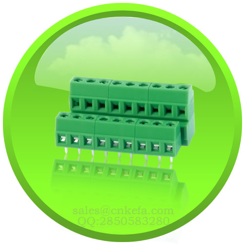 combicon terminal block connector with wire clamp for board to wire connection