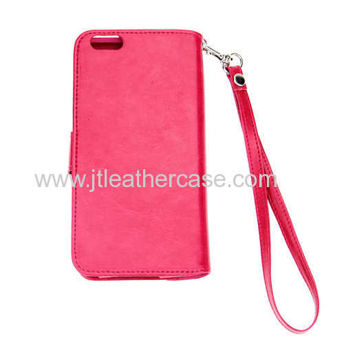 Luxury design 5.5 inch card holder wallet case for iPhone 6 full body protector