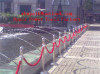 Velvet Rope Stanchion Chrome Stanchion and Red Velvet Rope