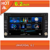 Universal car dvd player gps bluetooth radio ipod usb 3G wifi tv Russian language menu steering wheel control