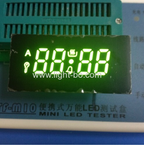 Custom super green7 segment led display for oven timer control