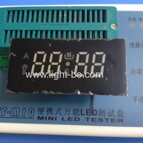 Custom super green7 segment led display for oven timer control