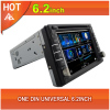 Universal car dvd player one 1 din 6.2 inch gps bluetooth radio ipod usb 3G wifi tv