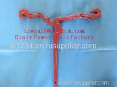 ratchet type load binder with grab hook and ratchet type load binder without links or hooks.