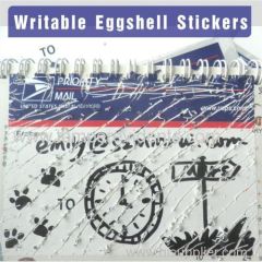 Custom Blank Sun-proof ink Printing Priority Mail Egg Shell Vinyl Stickers from China for Grrafiti Art