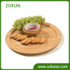 Round bamboo serving tray