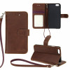 2014 Hot selling Brown leather wallet phone case cover for iphone6 PU